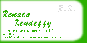 renato kendeffy business card