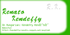 renato kendeffy business card